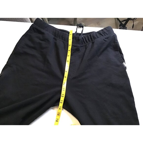 EDDIE BAUER- MENS BLACK ELASTIC WAIST TAPPER LEG JOGGER'S SWEATPANTS SIZE LARGE - Picture 4 of 6